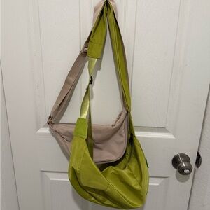 Green & Beige Medium & Large Crescent/Hobo Bags